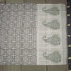 Raw Silk Olive Green Printed Saree With Zari Border 02