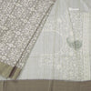 Raw Silk Olive Green Printed Saree With Zari Border 02