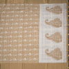 Raw Silk Mustard Yellow Printed Saree With Zari Border