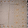 Raw Silk Cream Zari Checked Saree and Thread Border