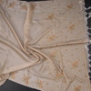 Raw Silk Cream Zari Checked Saree and Thread Border