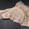 Raw Silk Cream Zari Checked Saree and Thread Border 02