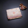 Linen Cream Saree With Painted Zari Thread Work 02