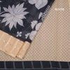 Kota Black Floral Printed Saree And Zari Checked Border 03