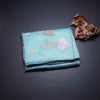 Soft Tissue Sky Blue Thread Work Saree