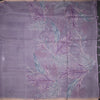 Organza Lavender Leaf Printed With Zari Thread Work Saree