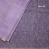 Organza Lavender Leaf Printed With Zari Thread Work Saree