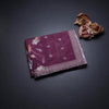 Raw Silk Mulberry Pink Floral Printed Saree And Thread Cut Work Border