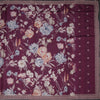 Raw Silk Mulberry Pink Floral Printed Saree And Thread Cut Work Border