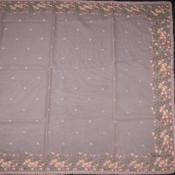 Kota Peach Floral Thread Work Saree 02
