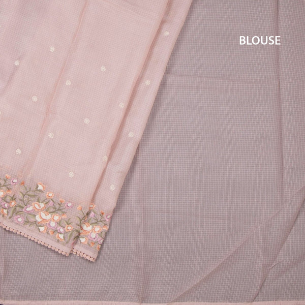 Kota Peach Floral Thread Work Saree 02