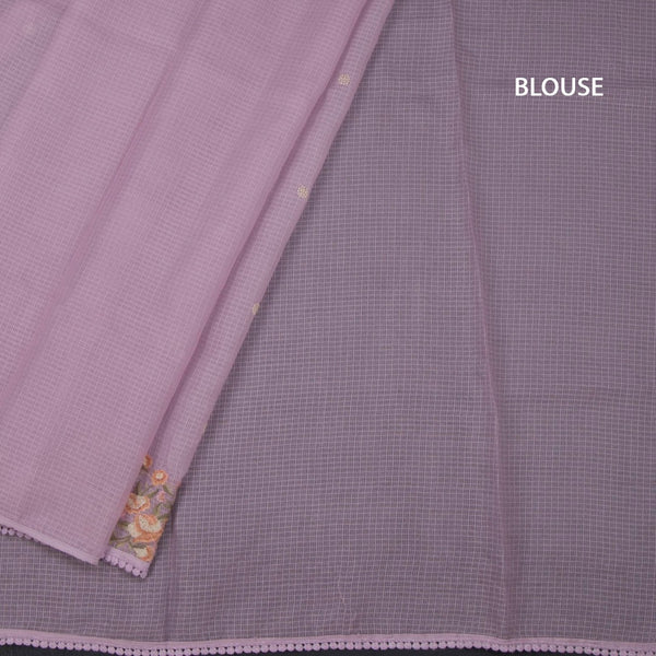 Kota Lavender Floral Thread Work Saree