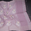 Raw Silk Light Lavender Thread Work Saree In Bird Design