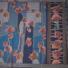 Raw Silk Blue Printed Saree And Zari Border 02