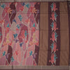 Raw Silk Pink Printed Saree And Zari Border