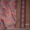 Raw Silk Pink Printed Saree And Zari Border