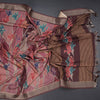 Raw Silk Pink Printed Saree And Zari Border