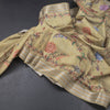 Raw Silk Pista Green Floral Printed Saree And Zari Border