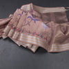Raw Silk Light Brown Floral Printed Saree And Zari Border