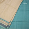 Raw Silk Sandal Plain Saree And Printed Temple Border