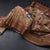 Raw Silk Golden Brown Floral Printed Saree And Zari Border