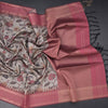 Raw Silk Light Grey Floral Printed Saree And Zari Border 02