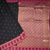 Art Silk Black Saree With Zari Buttas And Mango Border