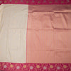 Art Silk Cream Saree With Zari Buttas And Floral Border