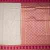 Art Silk Cream Saree With Zari Buttas And Mango Border