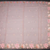Kota Peach Floral Thread Work Saree And Cut Work Border