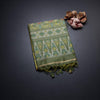 Raw Silk Lime Green Printed Saree