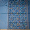 Raw Silk Sky Blue Malli Moggu Design And Zari Border