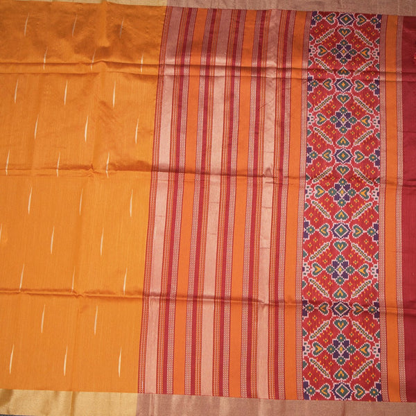 Raw Silk Mango Yellow Malli Moggu Design And Zari Border