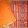 Raw Silk Mango Yellow Malli Moggu Design And Zari Border