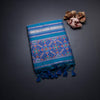 Raw Silk Peacock Green Saree With Malli Moggu Design And Zari Border