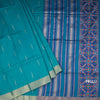 Raw Silk Peacock Green Saree With Malli Moggu Design And Zari Border