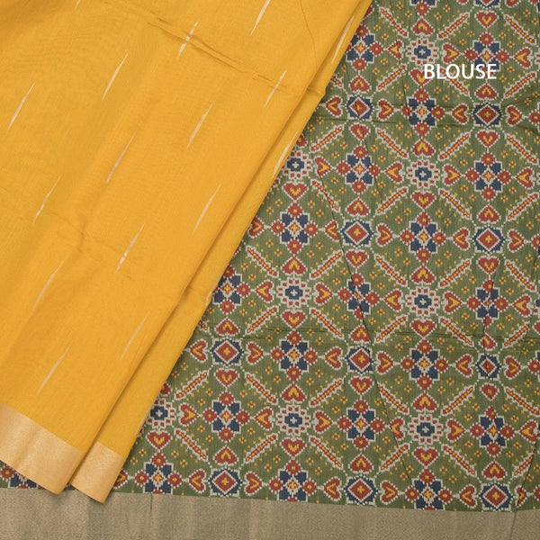 Raw Silk Yellow Saree With Malli Moggu Design And Zari Border