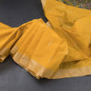 Raw Silk Yellow Saree With Malli Moggu Design And Zari Border