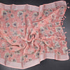 Semi Linen Peach Floral Printed Saree 02