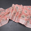 Semi Linen Peach Floral Printed Saree 02