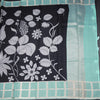 Kota Black Floral Printed Saree And Zari Checked Border 04