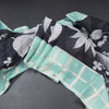 Kota Black Floral Printed Saree And Zari Checked Border 04