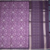 Semi Raw Silk Purple Printed Saree 03