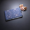 Semi Raw Silk Blue Printed Saree 02