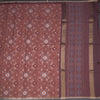 Semi Raw Silk Maroon Printed Saree 04