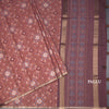 Semi Raw Silk Maroon Printed Saree 04