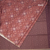 Semi Raw Silk Maroon Printed Saree 04