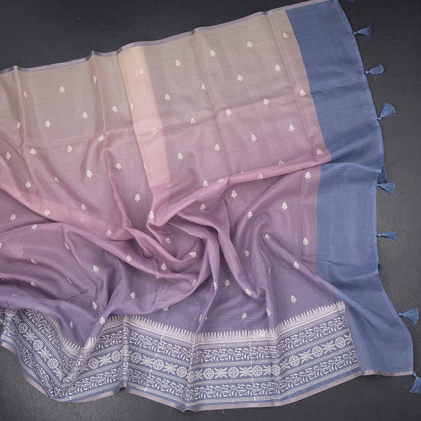 Kota Multi Colour Floral Thread Work Saree