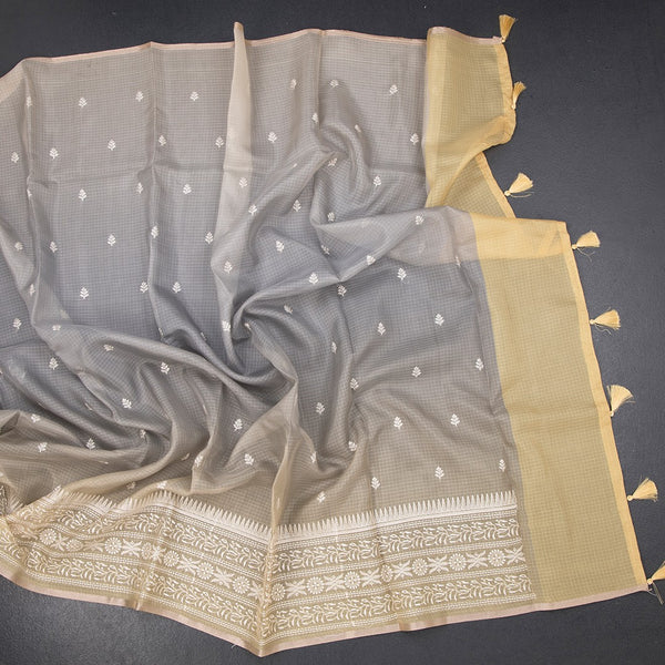 Kota Multi Colour Floral Thread Work Saree 02