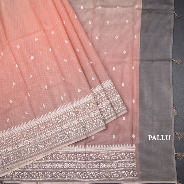 Kota Multi Colour Floral Thread Work Saree 04